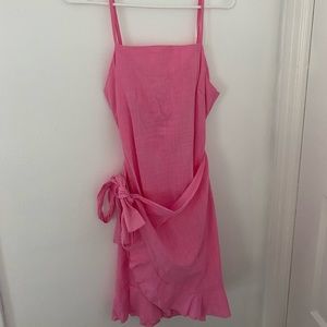 Pink backless dress